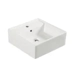 Wiesbaden Larx Square Ceramic Basin Gloss White 41cm