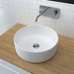 Aurlane Round Ceramic Basin Gloss White 36x12cm