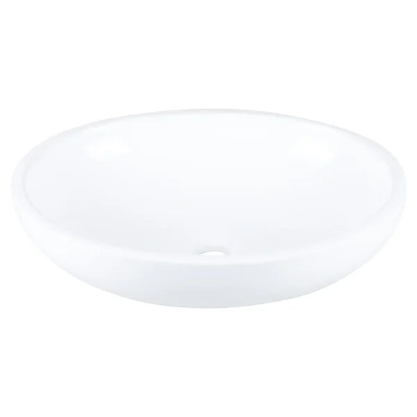 Differnz Dias Oval Ceramic Basin Gloss White 50cm