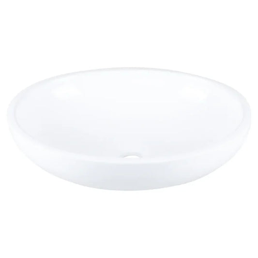 Differnz Dias Oval Ceramic Basin Gloss White 50cm