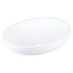 Differnz Dias Oval Ceramic Basin Gloss White 50cm