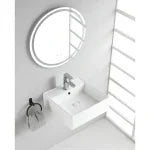 Wiesbaden Larx Square Ceramic Basin Gloss White 41cm