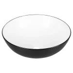 Differnz Duo Round Ceramic Basin Black White 39.5cm