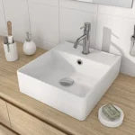 Sensea Square Ceramic Basin Gloss White 37x42cm